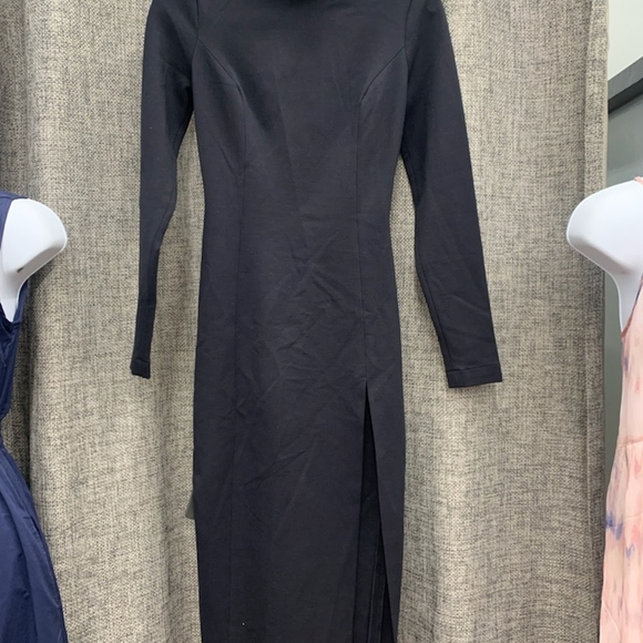 Elegant Black Long Sleeve Dress